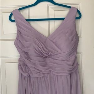Mesh Bridesmaid Dress with Crisscross Back - Iris